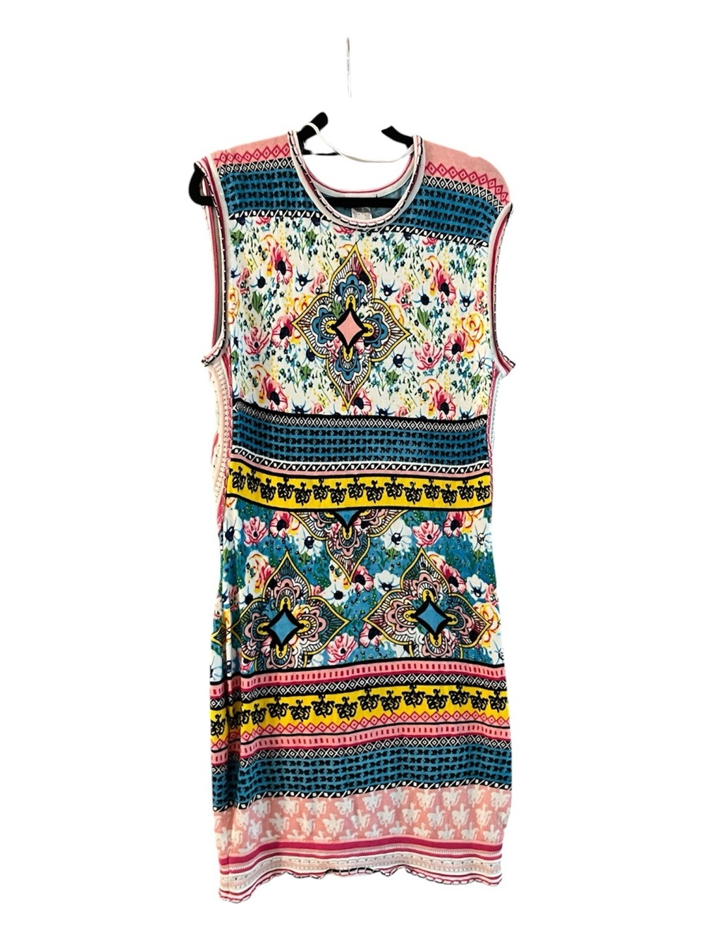 Sleeveless Multicolor Floral Print Dress - Picture 2 of 4